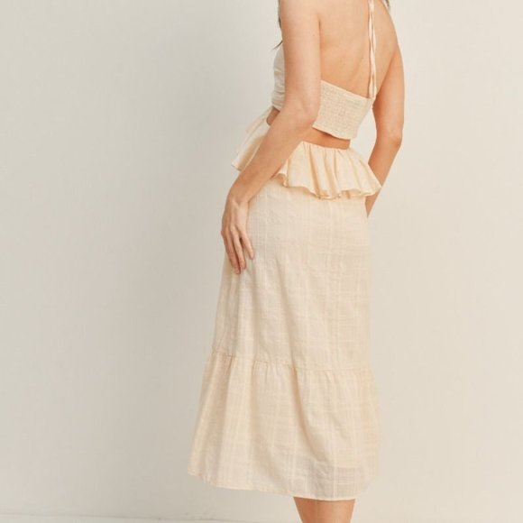 Kate Ruffle Cut Out Halter Maxi Dress - Picture 8 of 8